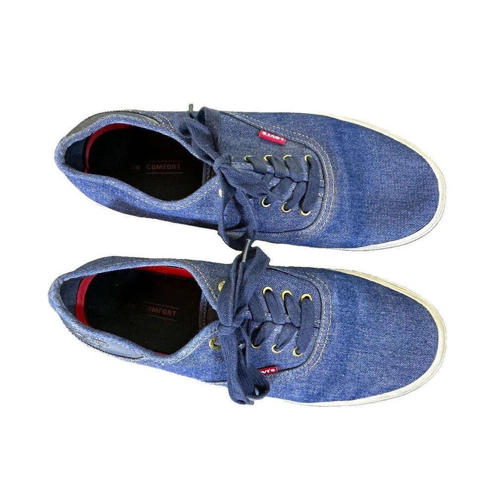 Levi's Blue Denim Lace Up Sneakers Men's US 11 EU 45 UK 10 Round Toe
